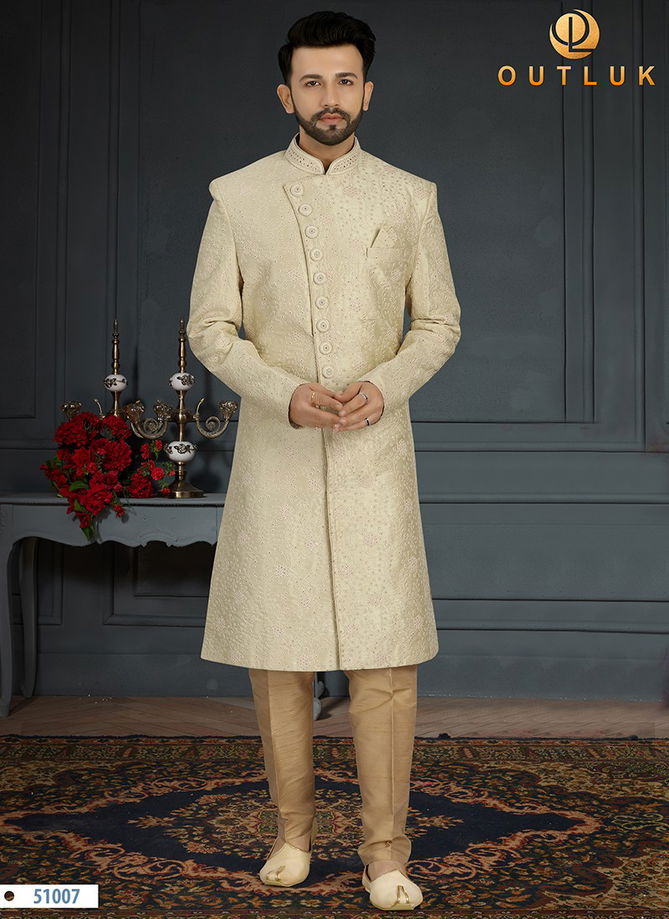 Outluk Vol 51 Wedding Wear Wholesale Sherwani Groom Collection